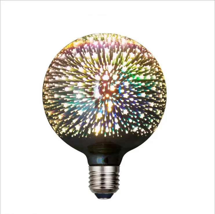 g125 g95 vintage Edison bulb decorative 3d firework led filament bulb light