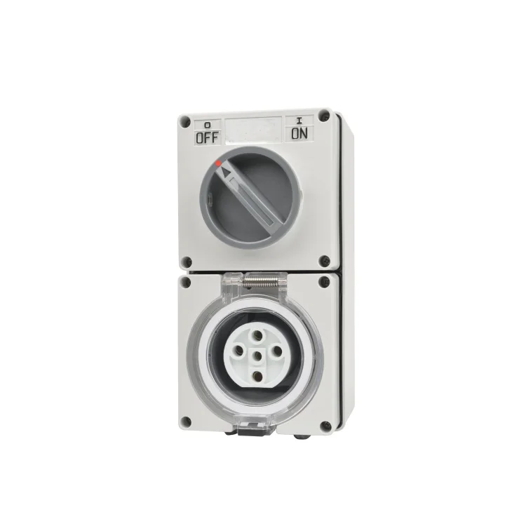 Industrial IP66 Combination Surface Switched Socket Outlet