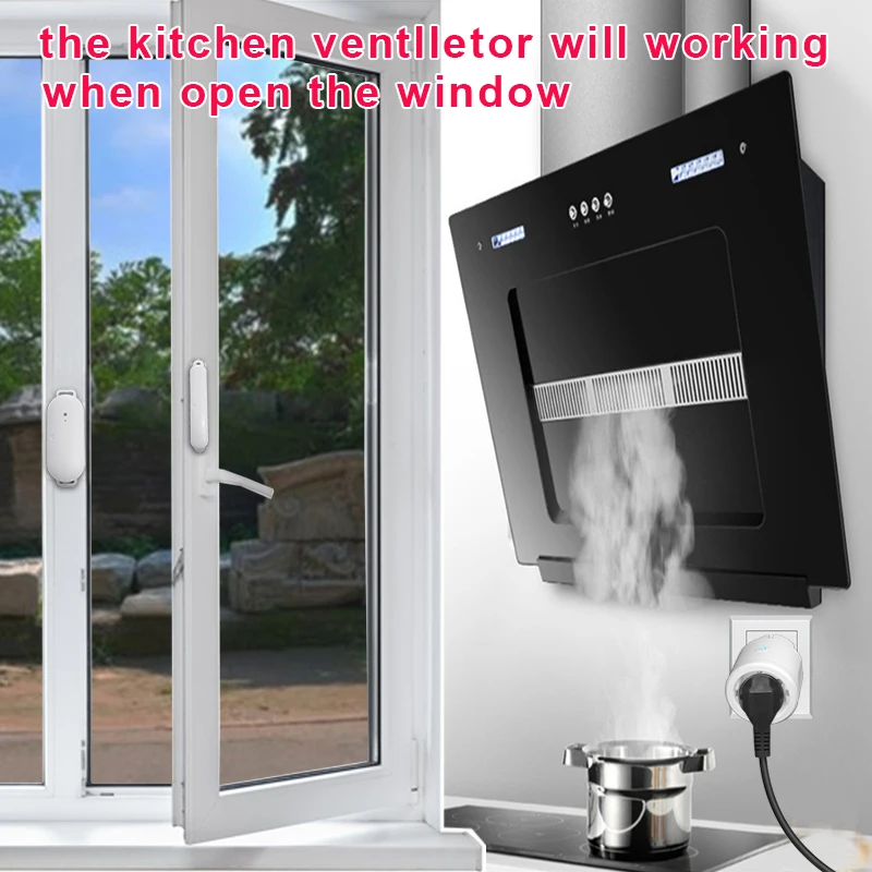 wireless sensor switch cabinet door sensor door closer automatic sensor RF EU socket Plug for smart life