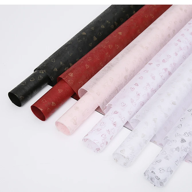 
New love marshmallows lining paper flowers bouquet wrapping paper gifts box wrapping cotton paper material 