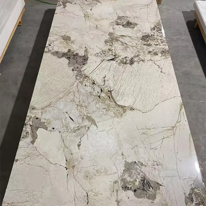 High Glossy PET UV Coating 3D Printing Imitation Marble PVC Plastic Wall Panel & Board / UV Marble Sheet