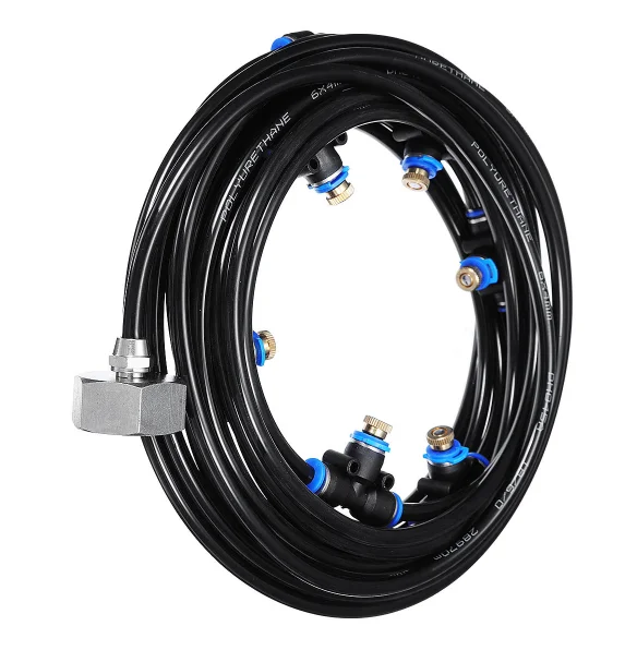 10Meter Outdoor Mist Coolant System Water Sprinkler Garden Patio Mister Cooling Spray Kits