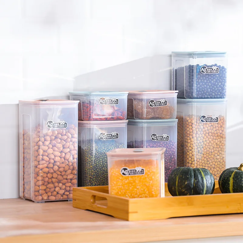 Wholesale Ag+ antibiosis Plastic Grain Storage Box With Lid grain organization container