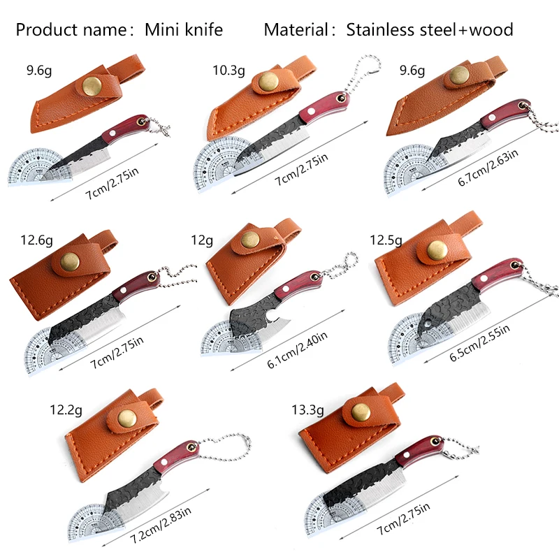 EDC Mini Knife Sheath Keychain Pocket Cutter  for Outdoor Camping Daily Survival Tools