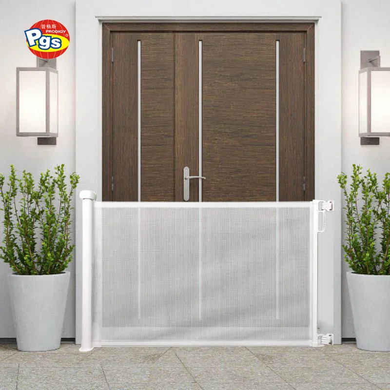 Prodigy SG018 CPC baby safety items customized automatic folding retractable mesh stair gate