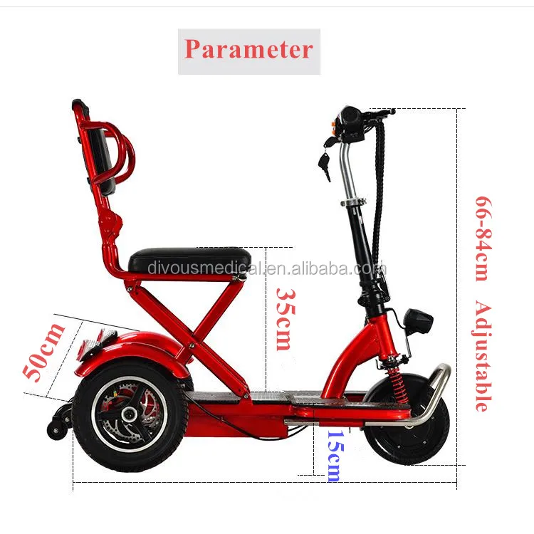 New product Folding Disabled Elderly Electrical Mobility Scooter With Safety
