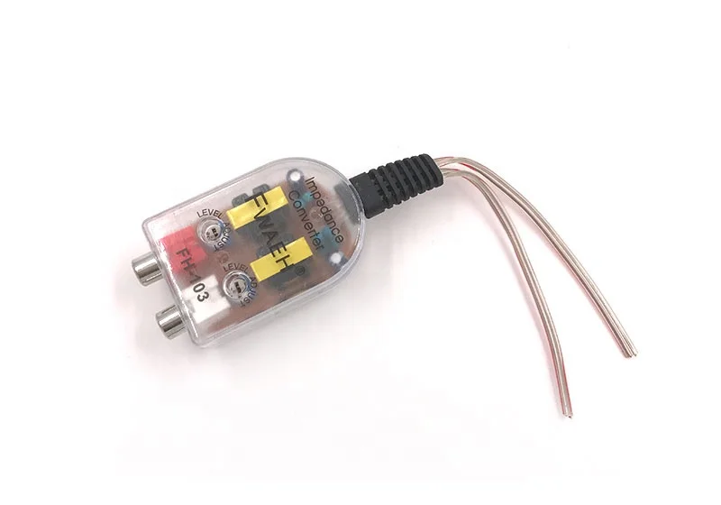 Car Speaker to RCA Level Adaptor High to Low Impedance Audio Converter Sound Subwoofer Amplifier Adjustable