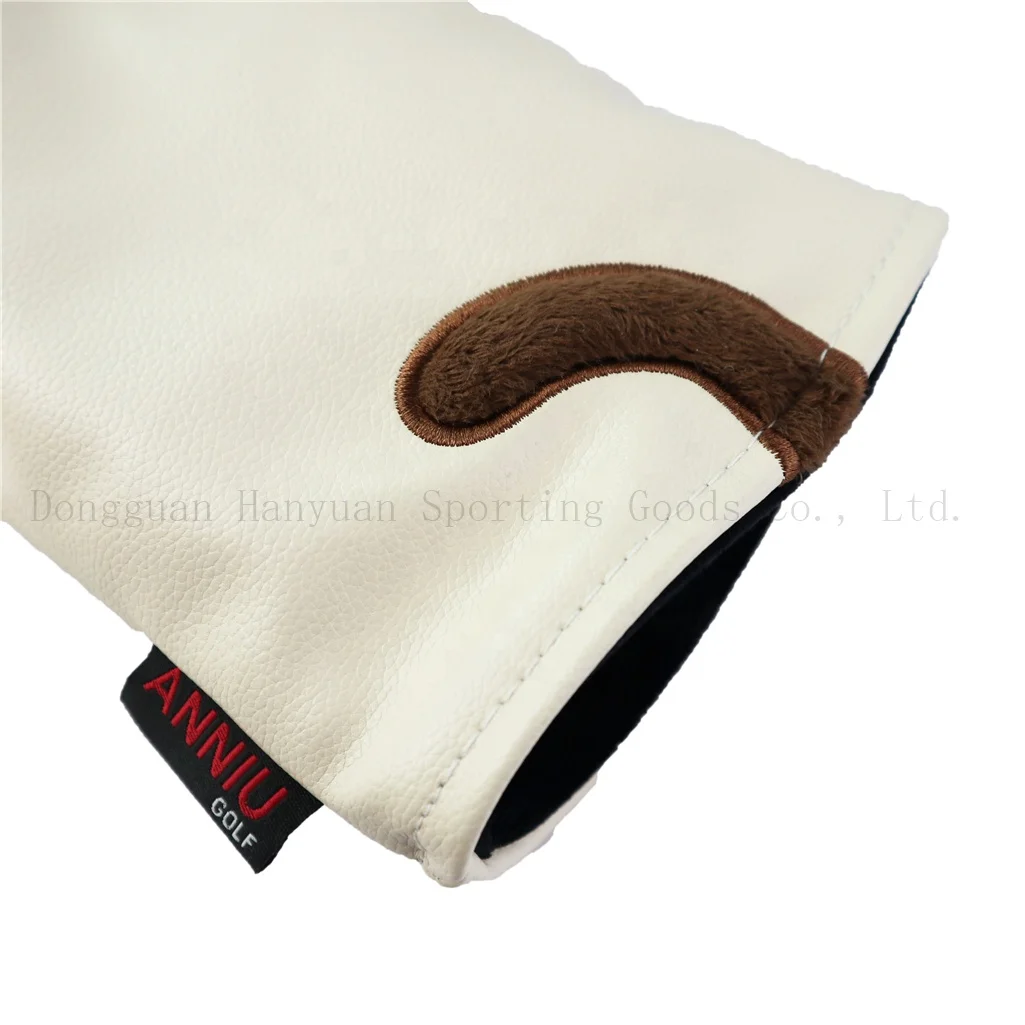 Golf Headcover Custom Design Embroidered Printing Logo Leather Golf Club Driver Head Cover