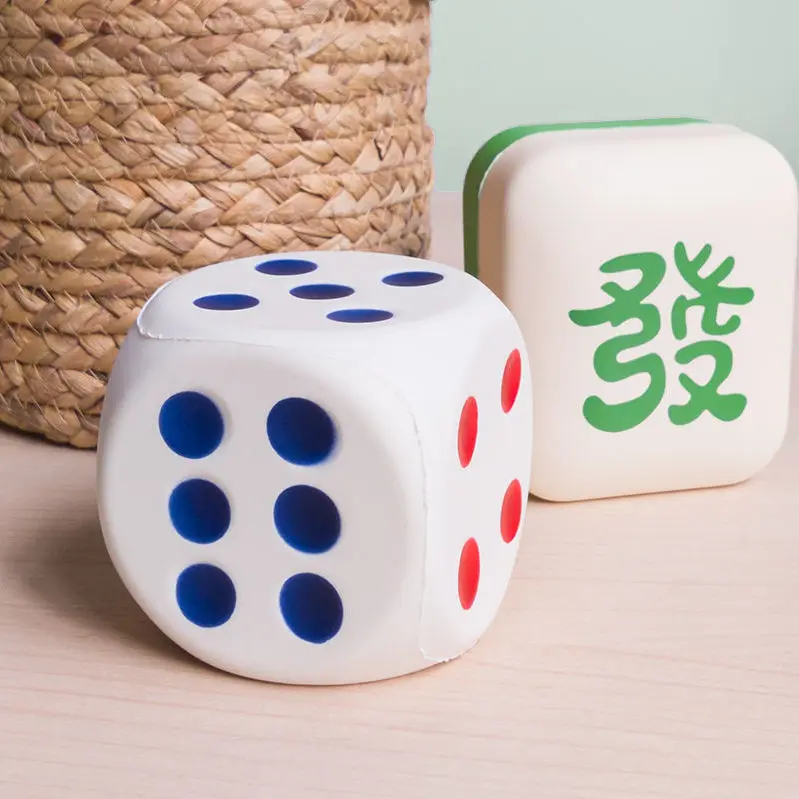 Wholesale simulation large mahjong sieve novel Chinese Oriental culture extrusion pu foam vent creative display toys