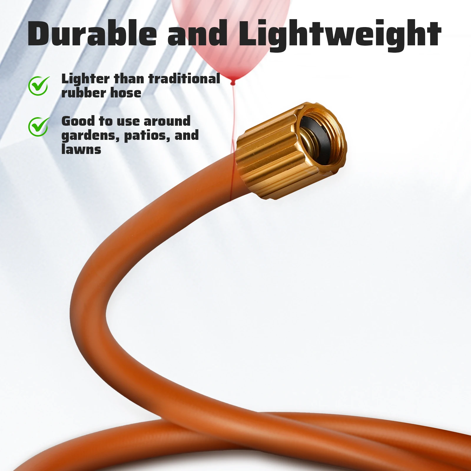 Garden Supplies Flexible 50 Feet Hybrid Polymer Rubber Garden Watering Hose Pipe