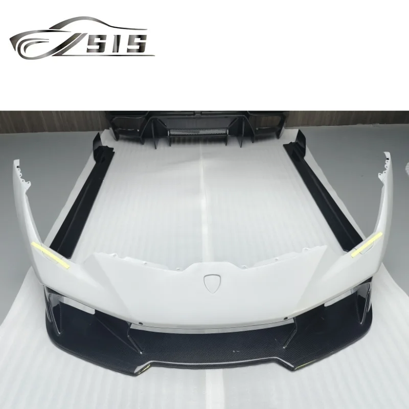 High Quality Carbon Fiber Material Lamborgni Huracan Lp580 Vrs Style Front Bumper With Tips Side Skirt Rear Bumper Body Kit
