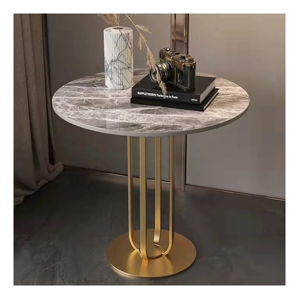 Новый дизайн современный декоративный боковой столик роскошный керамический стол высококачественный маленький круглый угловой набор для гостиной