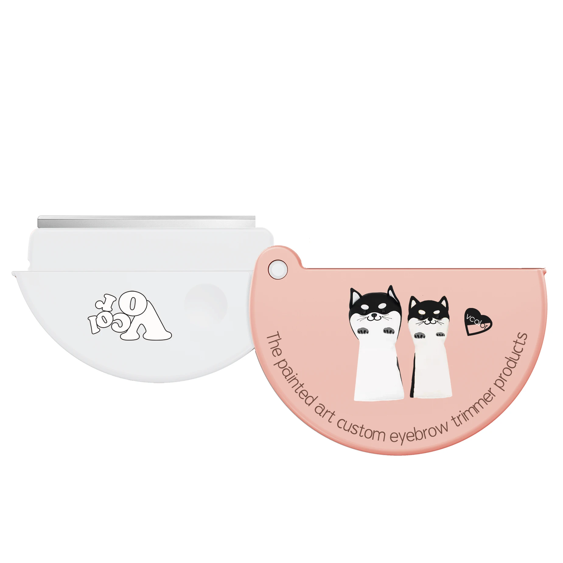 Swing open eyebrow razor shaper stainless steel blade with safety cover Mini eyebrow trimmer