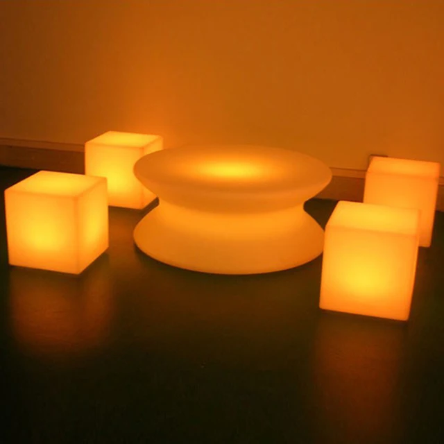 glowing light up bar led cube chair for outdoor party light furniture