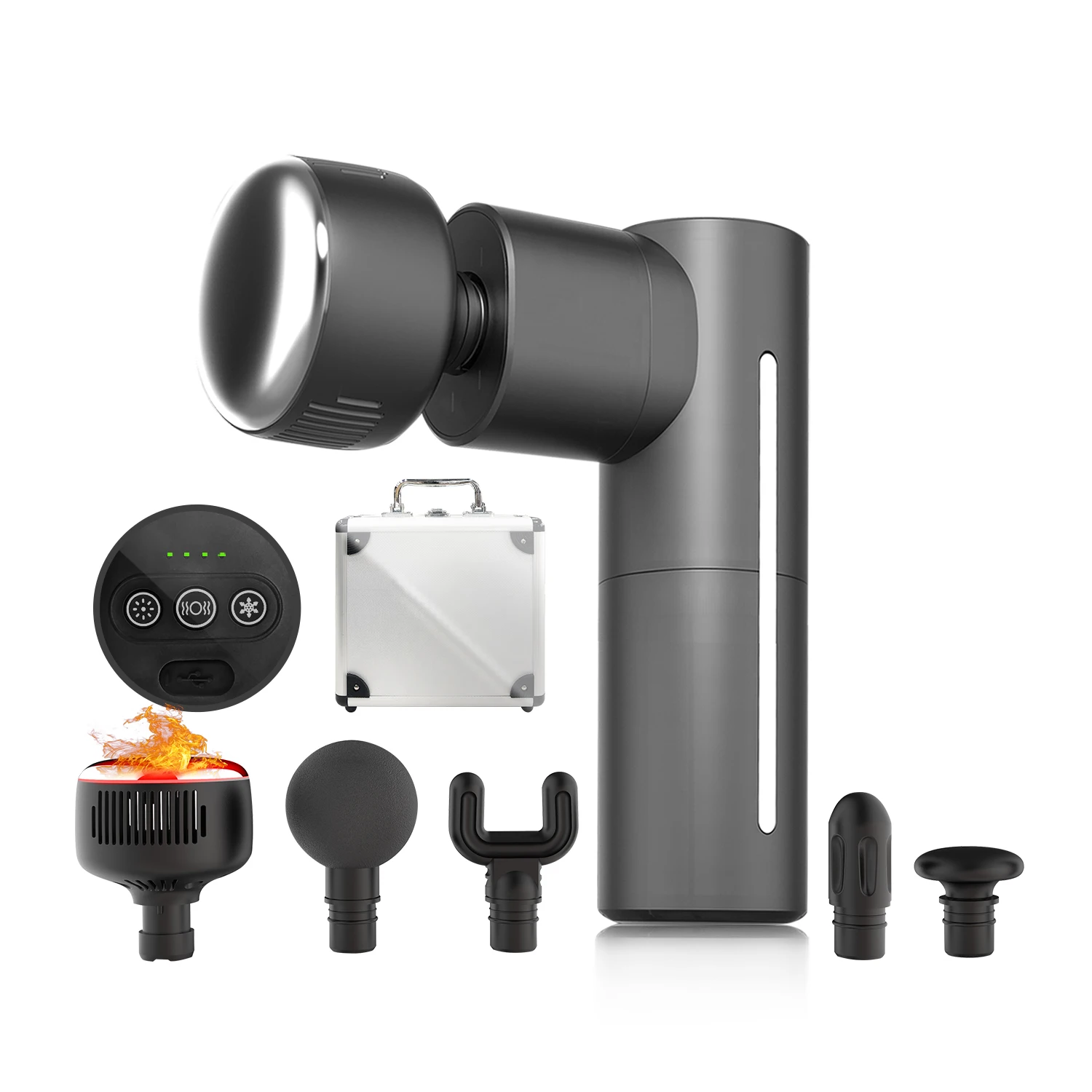 Customized LOGO 9 Speed Rechargeable BatteryMuscle Massage Gun Deep Tissue Percussion Message Handheld Electric Massager