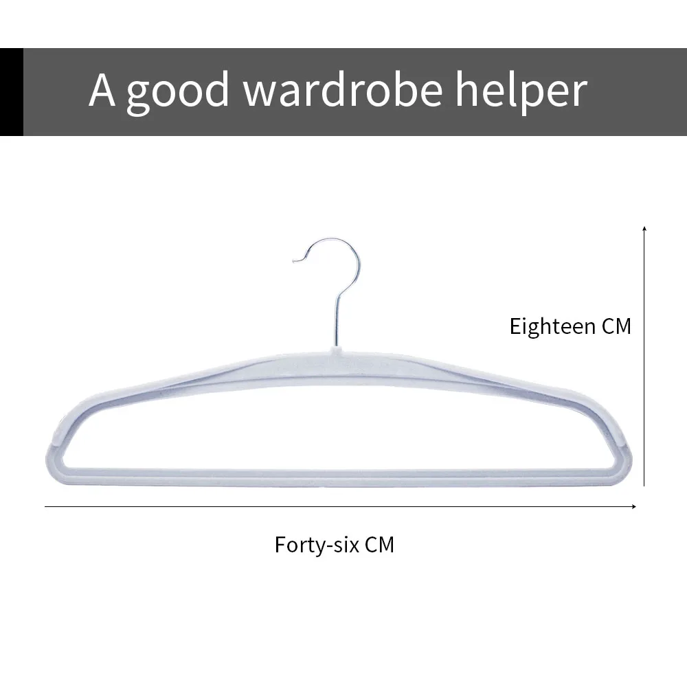 Factory Custom Baby Kid Adult Clothes Hanger Flocking Hook Non-Slip Plastic ABS Velvet Suit Coat Clothes Hangers