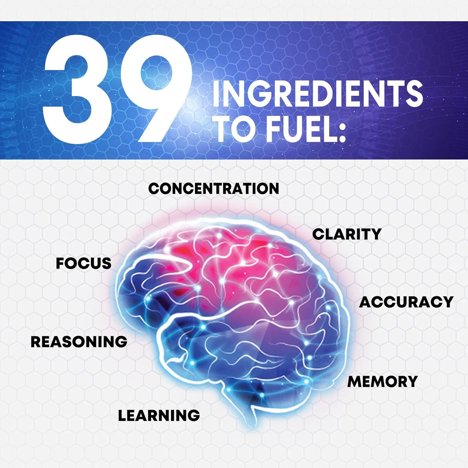 Biocaro OEM/ODM Alpha Brain Capsule L Theanine Focus Concentration Improve Memory Nootropic Capsules Brain Supplement