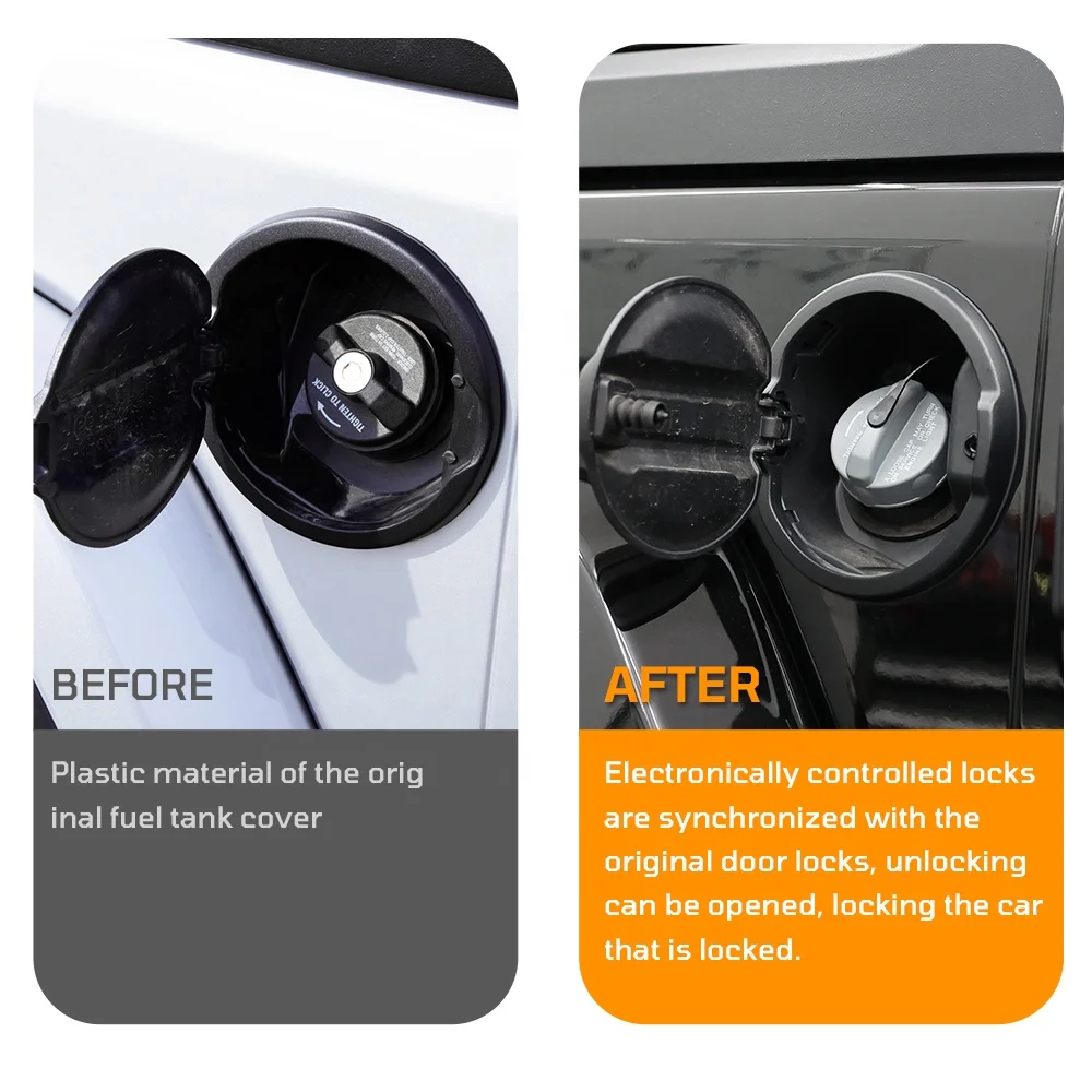 Electrical Remote Fuel Tank Cover Fuel Filter Door Cover Trim Gas Cover Locking 18-23 for Jeep Wrangler JL offroad 4x4