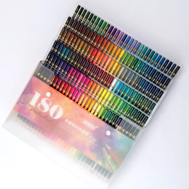Painting Stationery  180 Unique Colors Custom Wooden Water Kids Colouring Colour Pencil