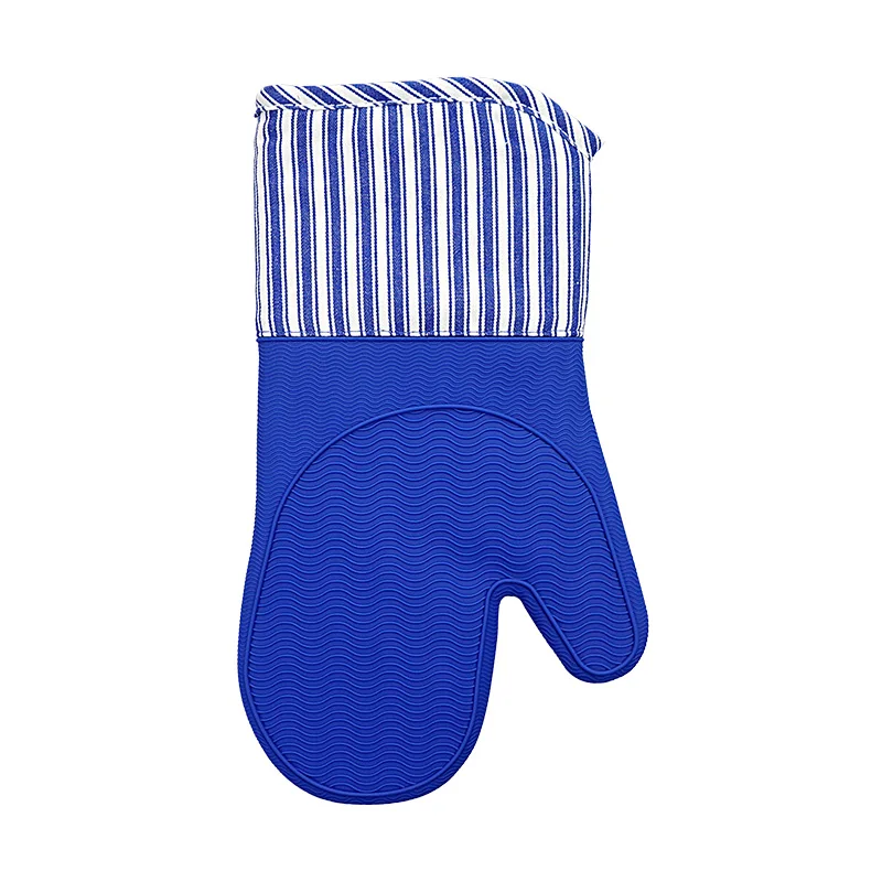 Household tools Cotton Silicone Oven Mitts Wholesale Custom Printing Heat Resistant Kitchen Chef Cooking Oven Gloves