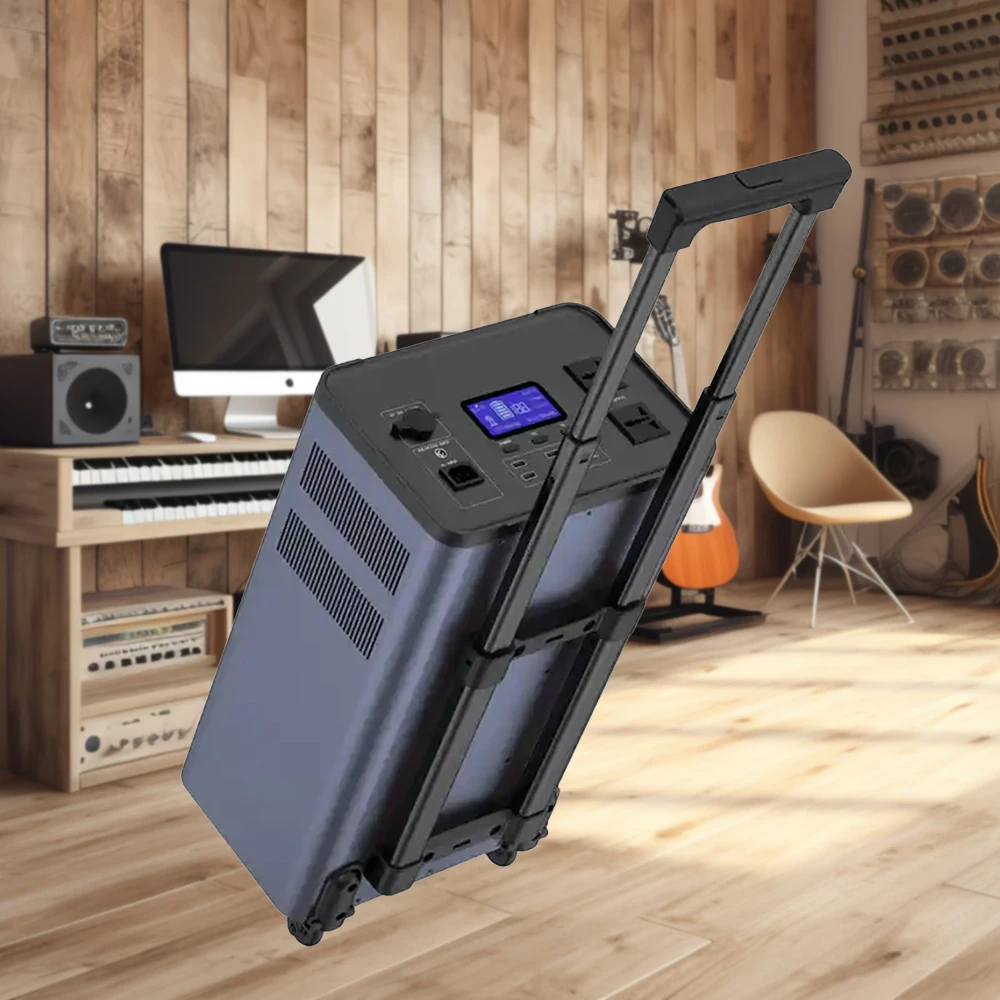 Outdoor Trolley case Removable Portable Power Banks Power Station 3000W 2304WH LiFePO4 Battery Emergency