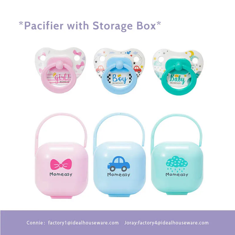 
MOQ one carton factory directly supply baby products baby pacifier and box 