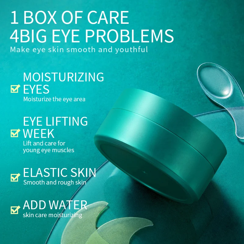 SADOER aloe Eye Collagen Crystal Organic Hydrating Moisturizing Dark Circle Removal Wholesale Patches Relieve Eye Fatigue