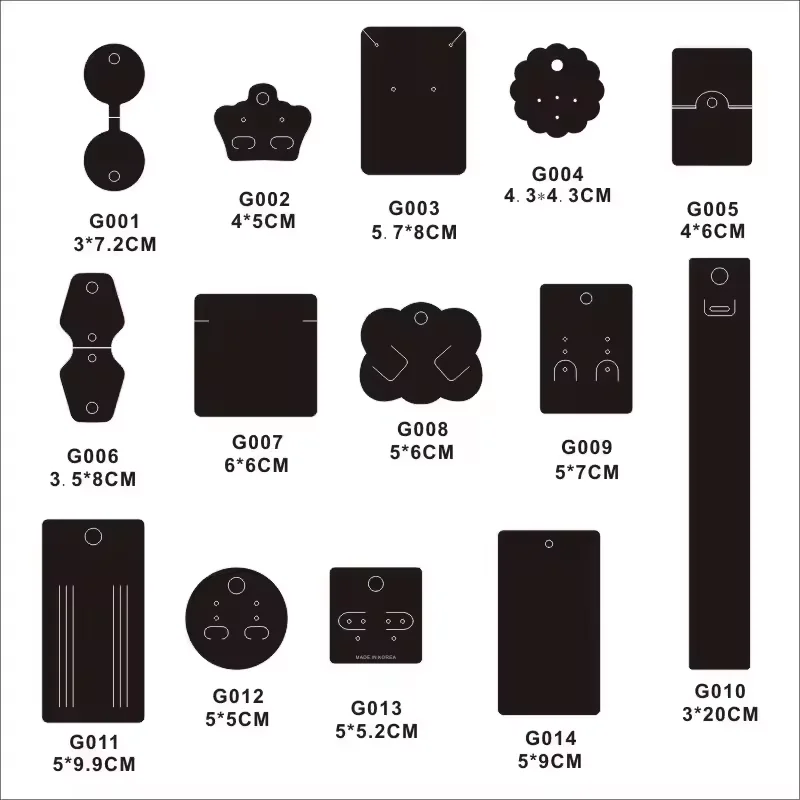 A1 Whole Price Jewelry Tags&Cards Pendant Storage Jewelry Display Paper Card  Jewelry Card With Logo