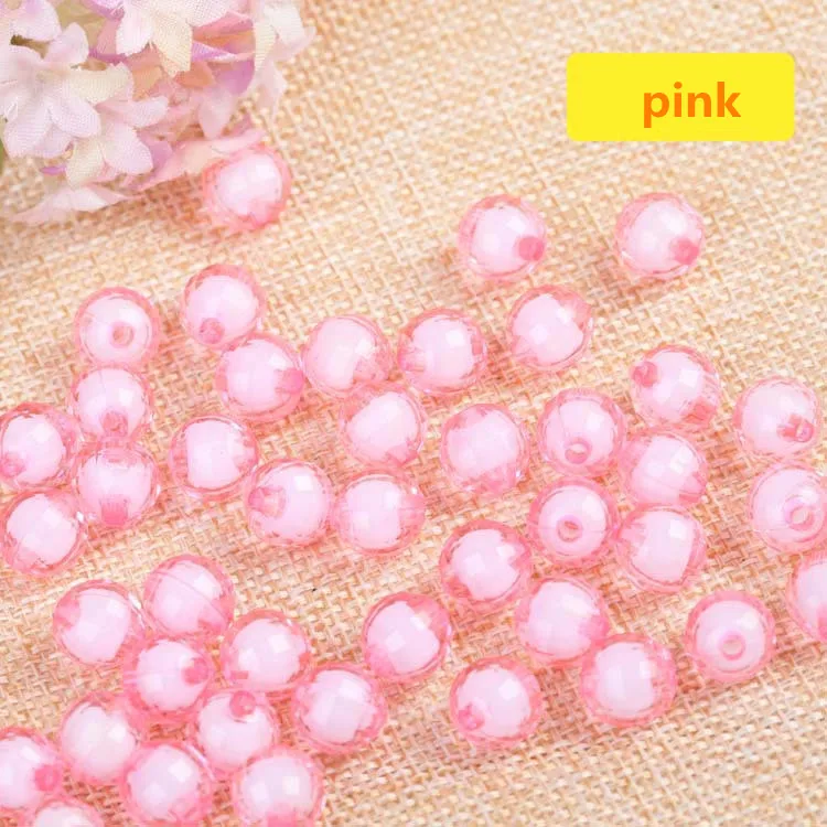 10/12/14/16/18/20 мм прозрачные 96 граненые круглые пластиковые бусины 500 г/мешок красочные свободные акриловые для изготовления ювелирных изделий