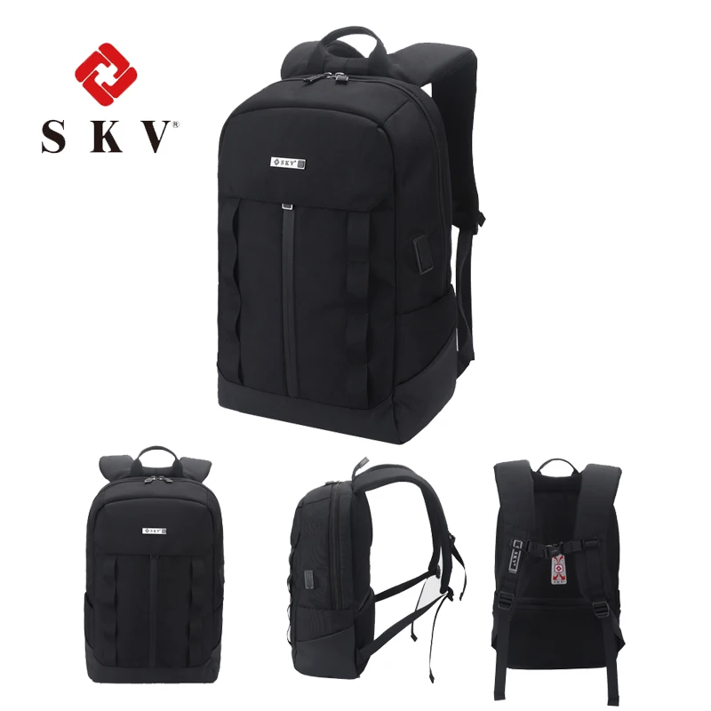 Waterproof Genuine Material Laptop Backpack Sport Nylon Lining Strap Travel Mochila Sac Dos USB Charger Girls School Computer