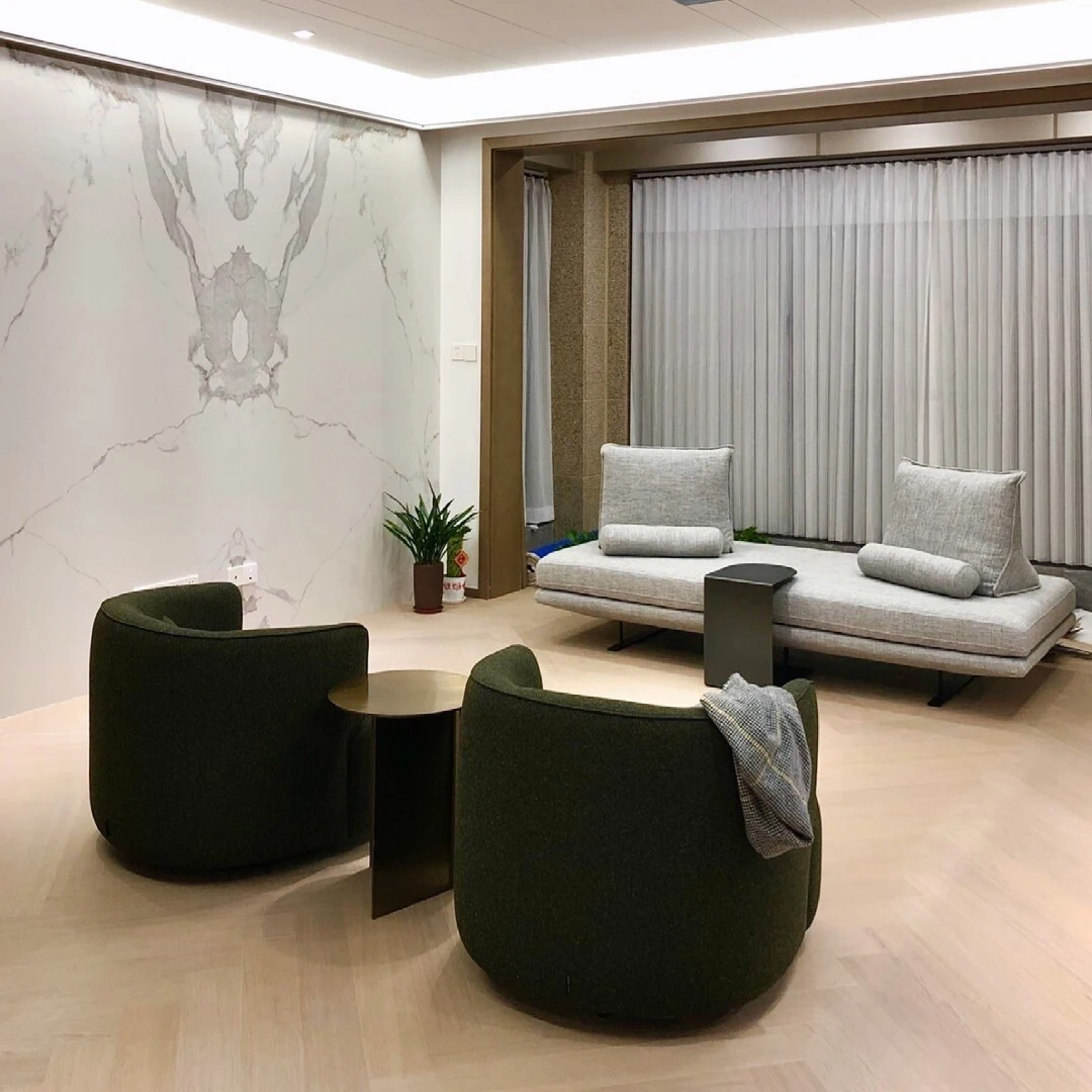 Nordic Fabric Sofa Set Double Seat Armrest Without Backrest Feather Two-way Technical Creative Sofa Set