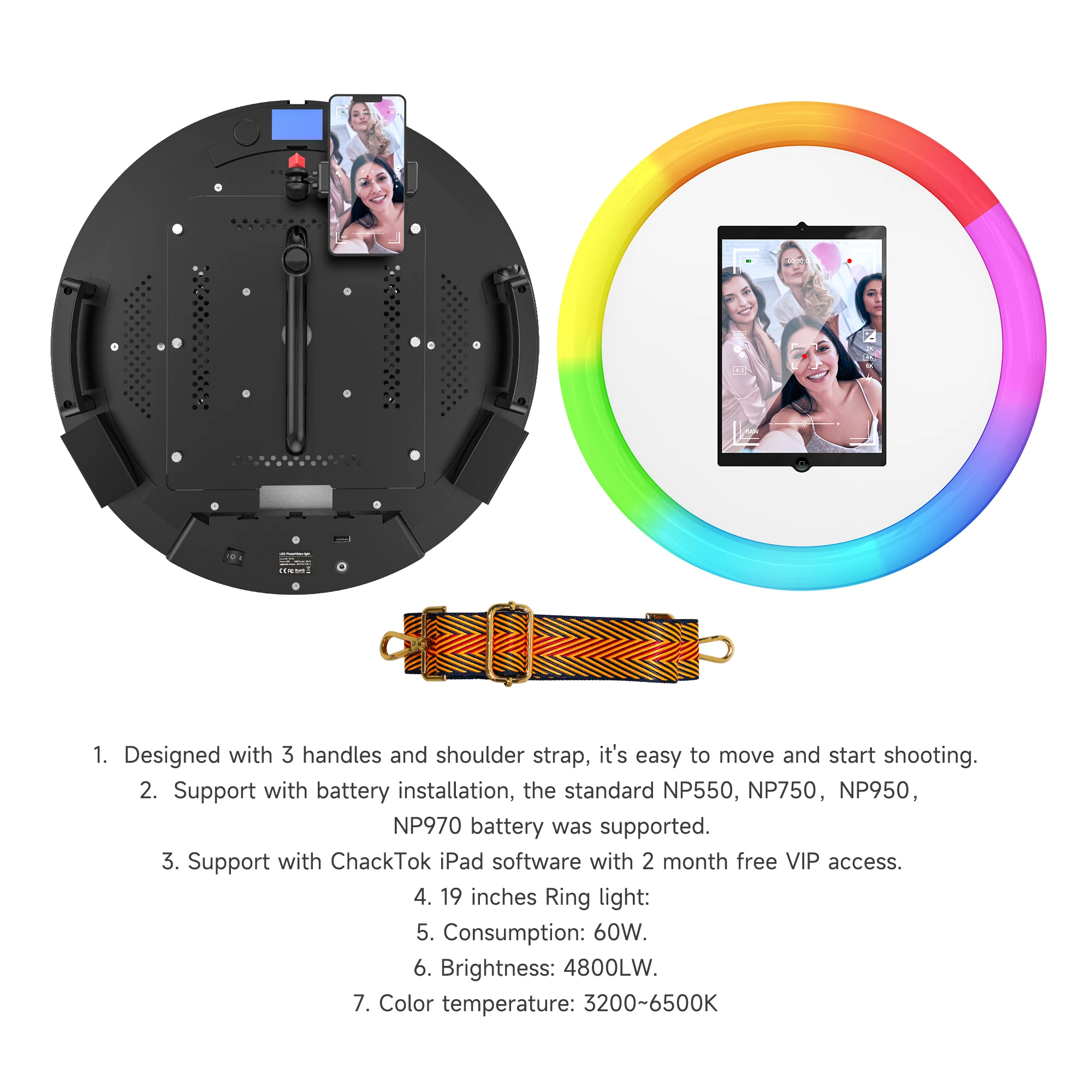 Легкая портативная фотобудка для iPad поддерживает чакток полноразмерные модели в наличии на складе OEM поставка