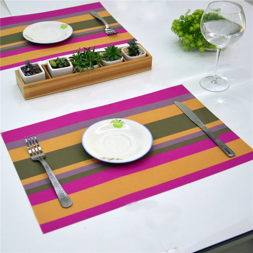 pvc vinly coated placemat restaurant tablemat for dining mat polyester kitchen placemat