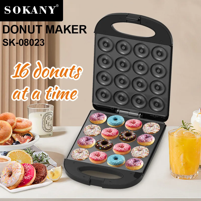 new Automatic Non-stick Snacks Desserts Doughnut Maker I6 donuts at a time Maker Machine 110V 220V