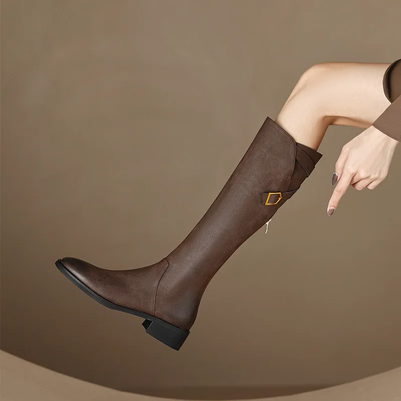 Factory wholesale 2024 new design winter long boots for women with heels