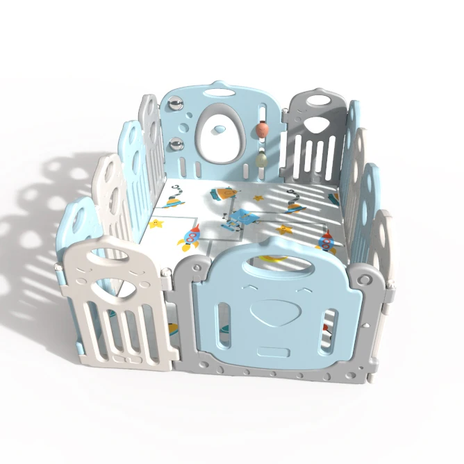 
Baby Safety HDPE Plastic Playpen Play Fence Baby Play Yard Gates 10+2 Panel kids Play Pen 