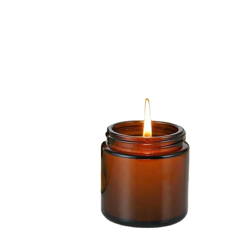 wholesale candle glass jar available colors for Aromatherapy Candle 120ml 250ml Amber/Blue/Clear Glass Cup Aroma Bottle