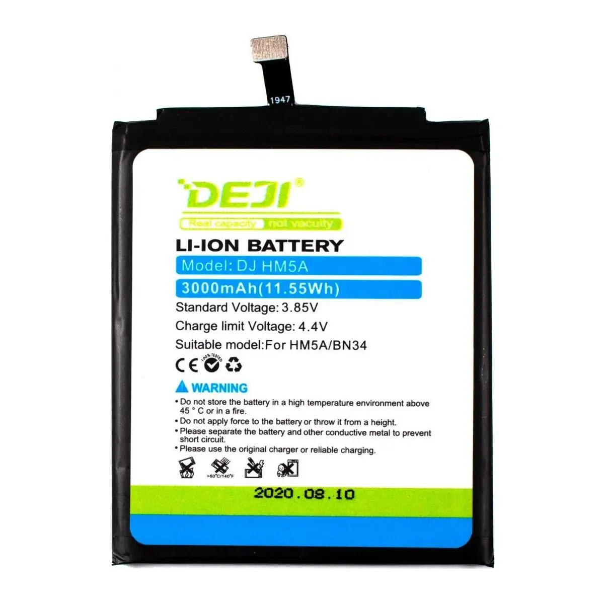 DEJI BN34 Batteries For Xiaomi Redmi 5A shenzhen mobile phone battery
