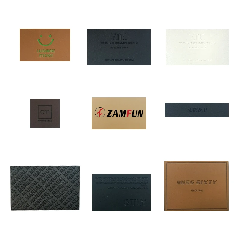 2024 Hot Selling Custom Logo Colorful Embossed 3D Leather Label Patches For Jeans/clothing