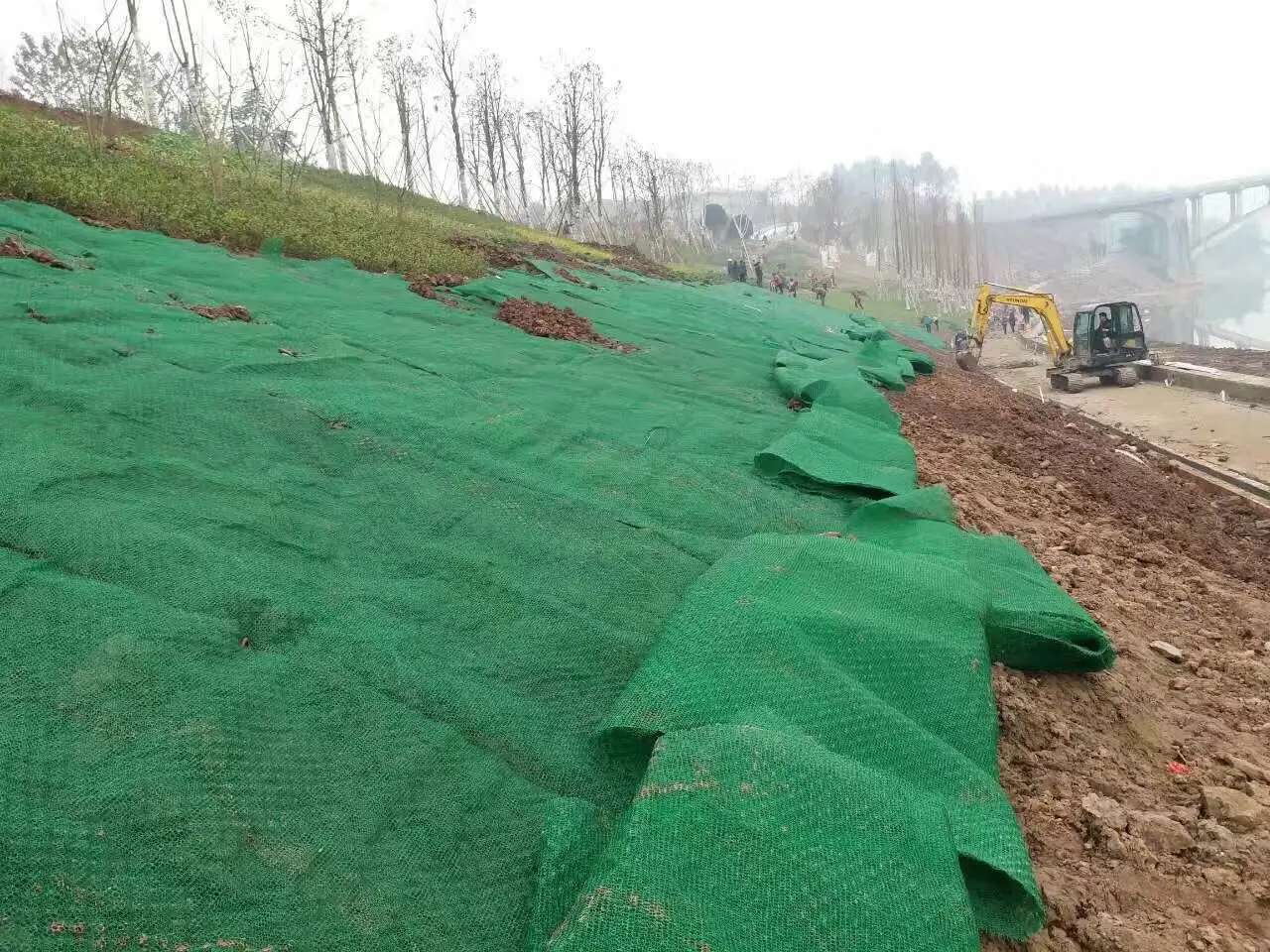 Manufacture 3D Geomat Vegetative Mattress Geonet Erosion Control Drainage Mat For Slop Protect Landscape