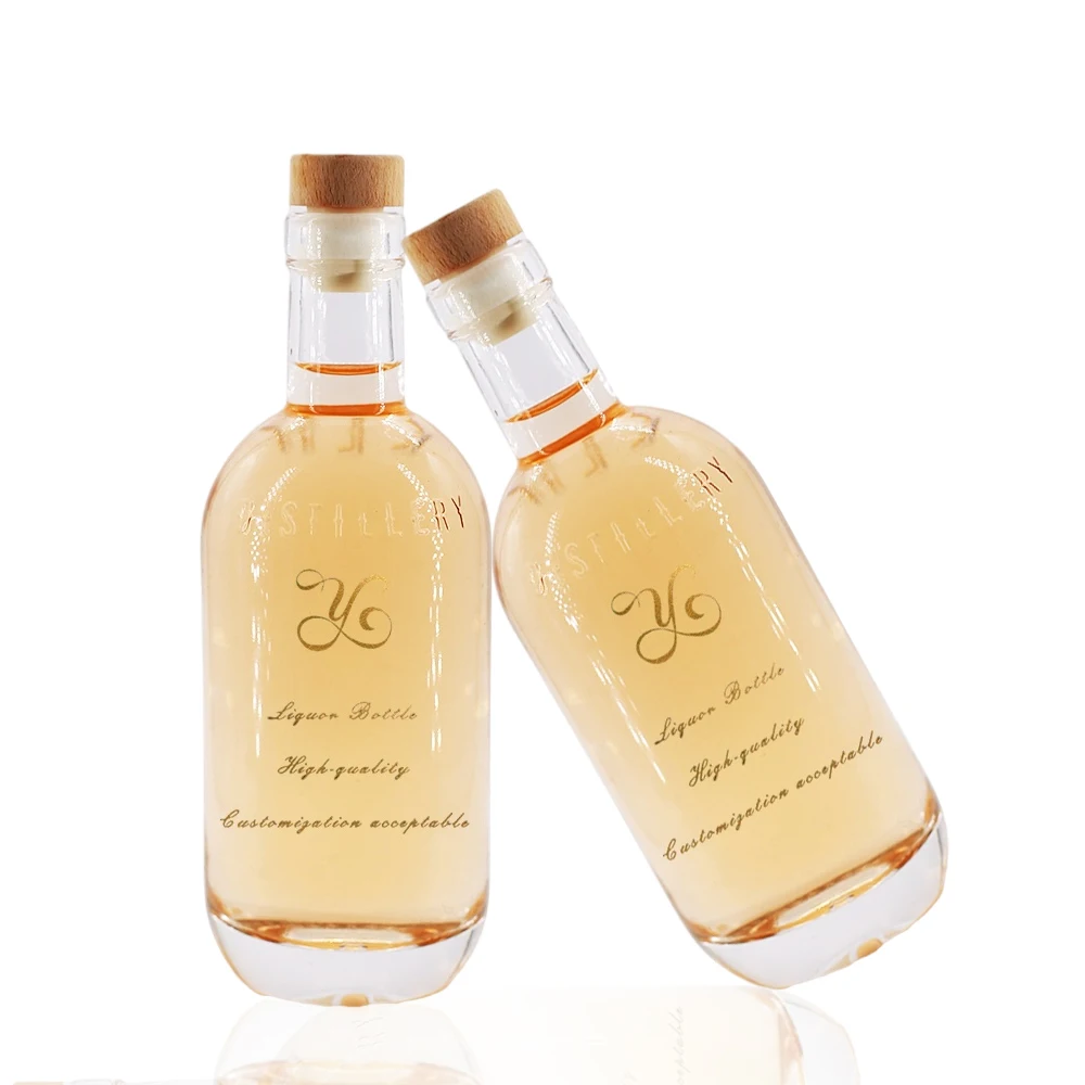 Premium Empty Cylinder Spirit Glass 750ml Whisky Vodka Liquor Bottle Frosting 730ml 500ml Vodka Wine Glass Bottle