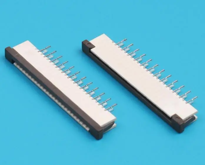 side Entry through hole type 1.0mm Pitch zif Fpc connector
