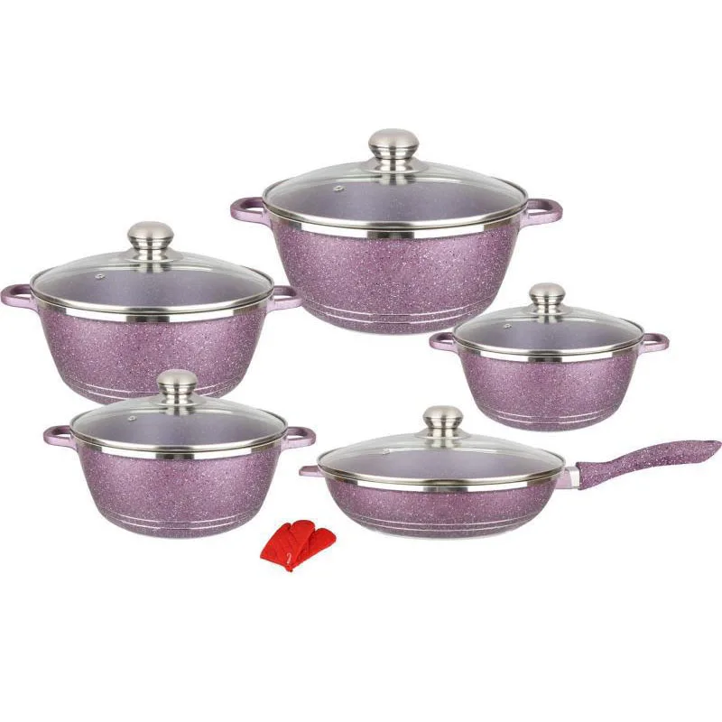 Made In China High Quality 12 Pcs Kitchen Non Stick Cookware Set For Home Use