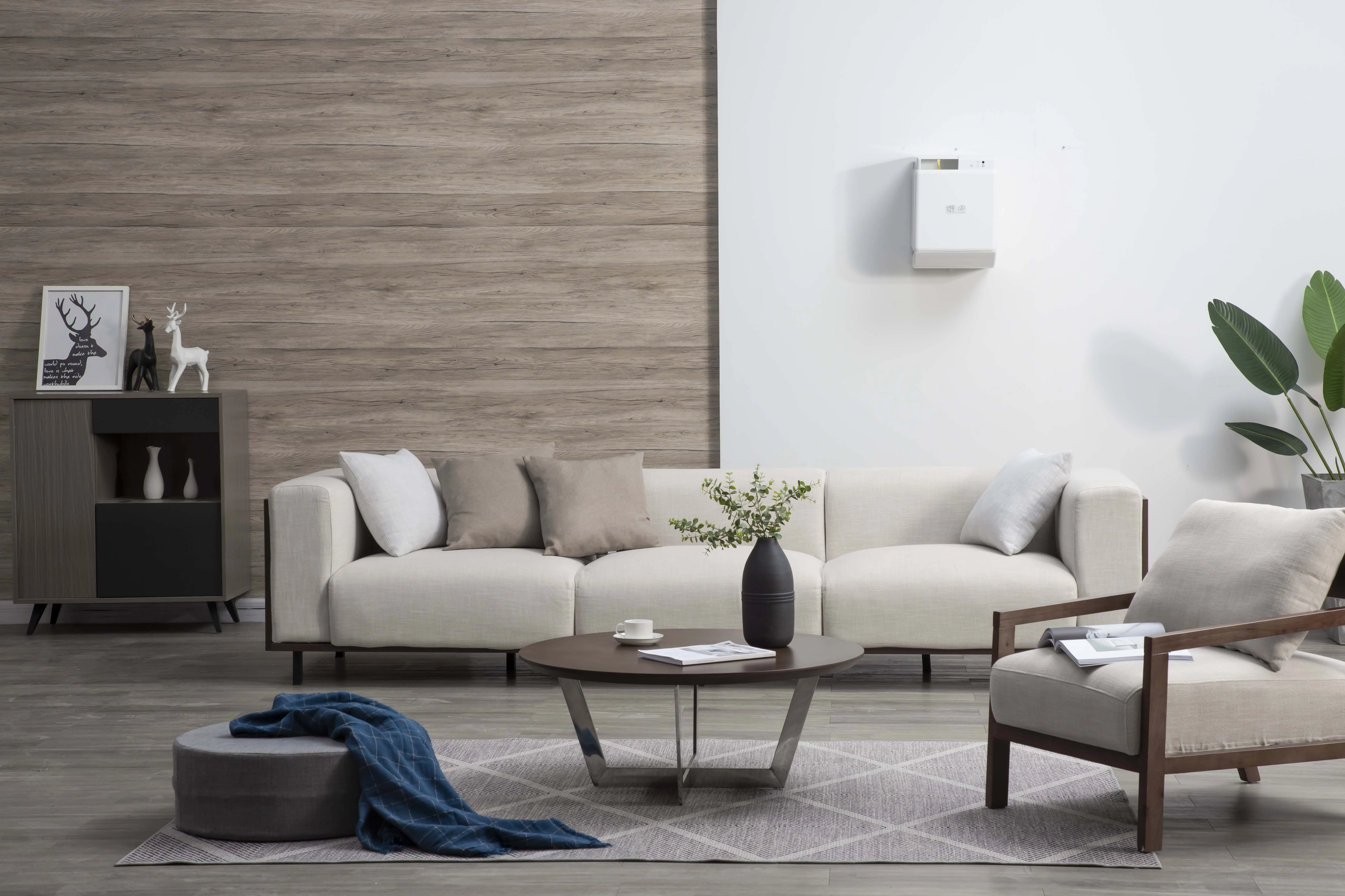 BROAD Good Quality wall-mounted ventilation unit app control dust-free remove odor smoke electric radiator