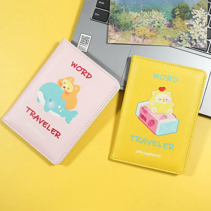 custom Travel Passport Cover PU Leather Personalized Passport Booklet Passport Holder Wallet