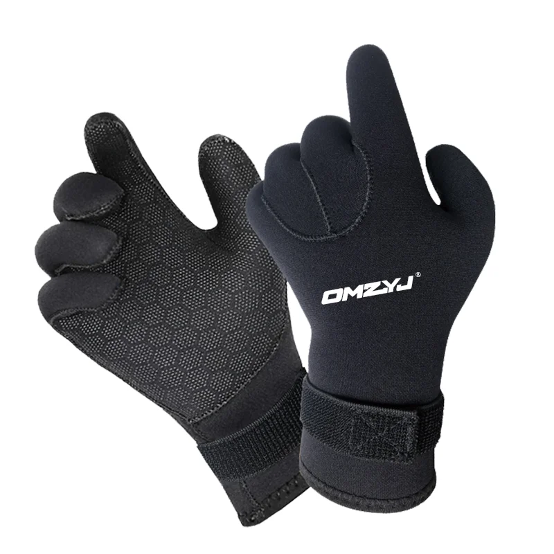 3mm Neoprene  Anti Slip Custom Diving Gloves Black Quantity Waterproof Set Customized Fishing Hands Surface Color Swimming