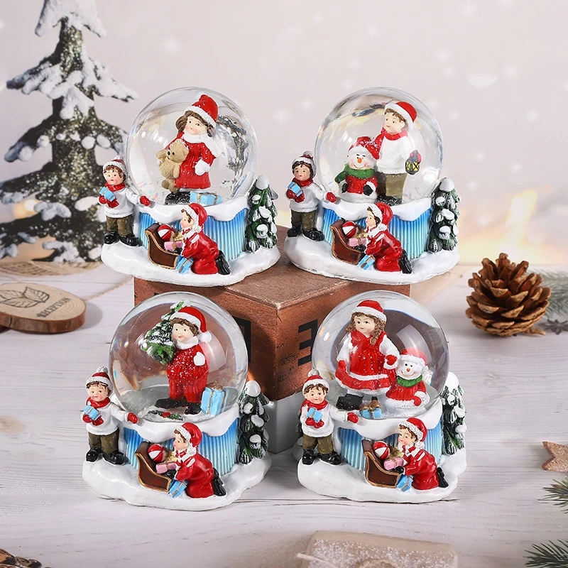 High Quality Large 65mm Christmas Water Transparent Crystal Ball Snow Globe Kit Decoration