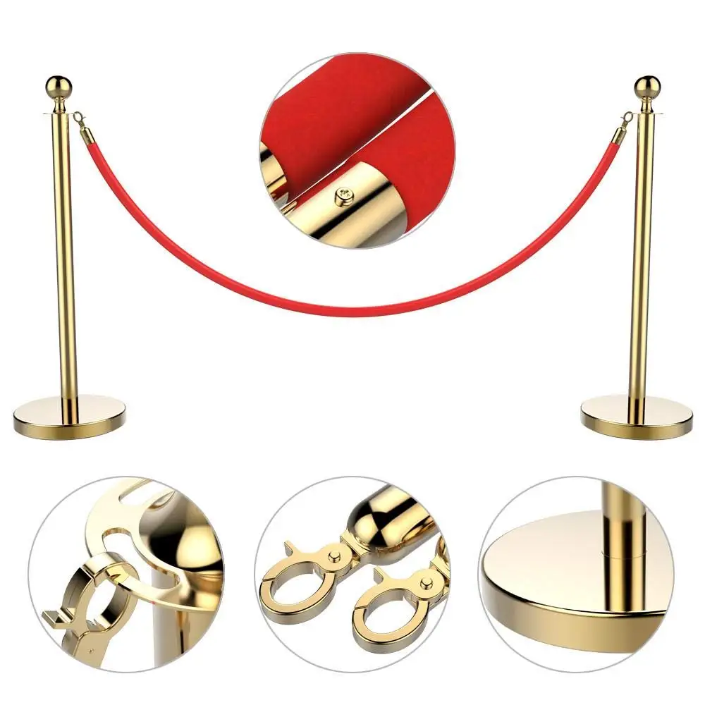 retractable queue stand velvet rope stanchion pole crowd control management system flexible delineator road warning post barrier