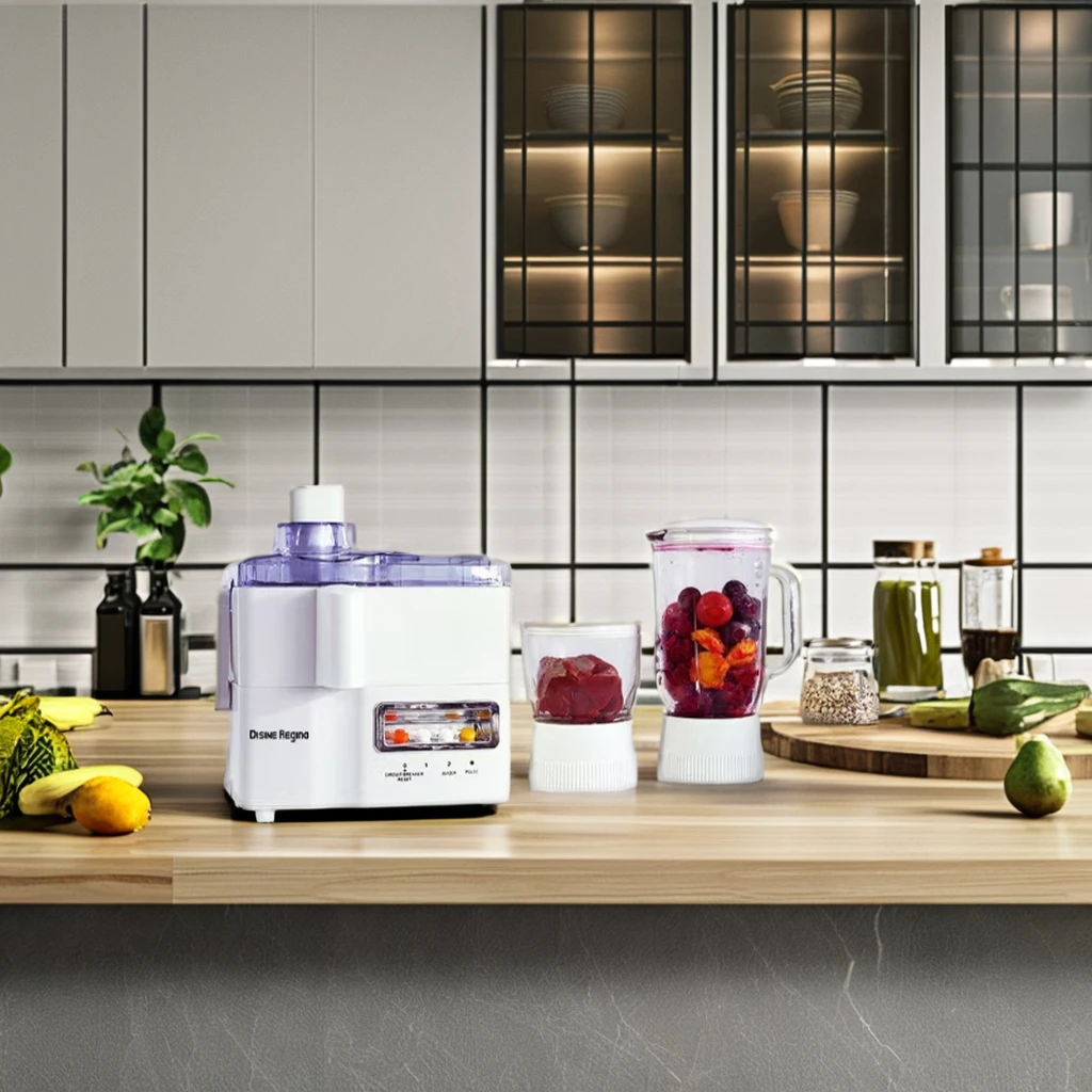 4-in-1 Multi-Function Household Machine USB Power Variable Speed Push Button Wall-Breaking Juice Meat Grinder Plastic Hotel Car