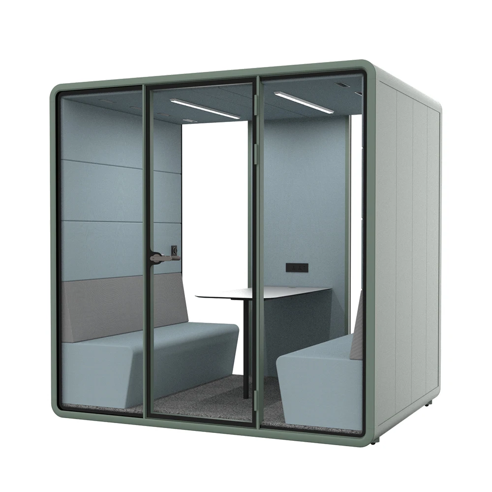 Portable silence sound proof studio booth soundproof booth movable multi-person meeting office pod privacy booth for meetiing